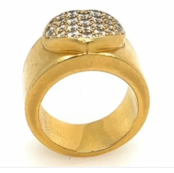 SOLD IN OUR STORE Chopard 18K YG Diamond Heart Ring - Picture 3 of 4